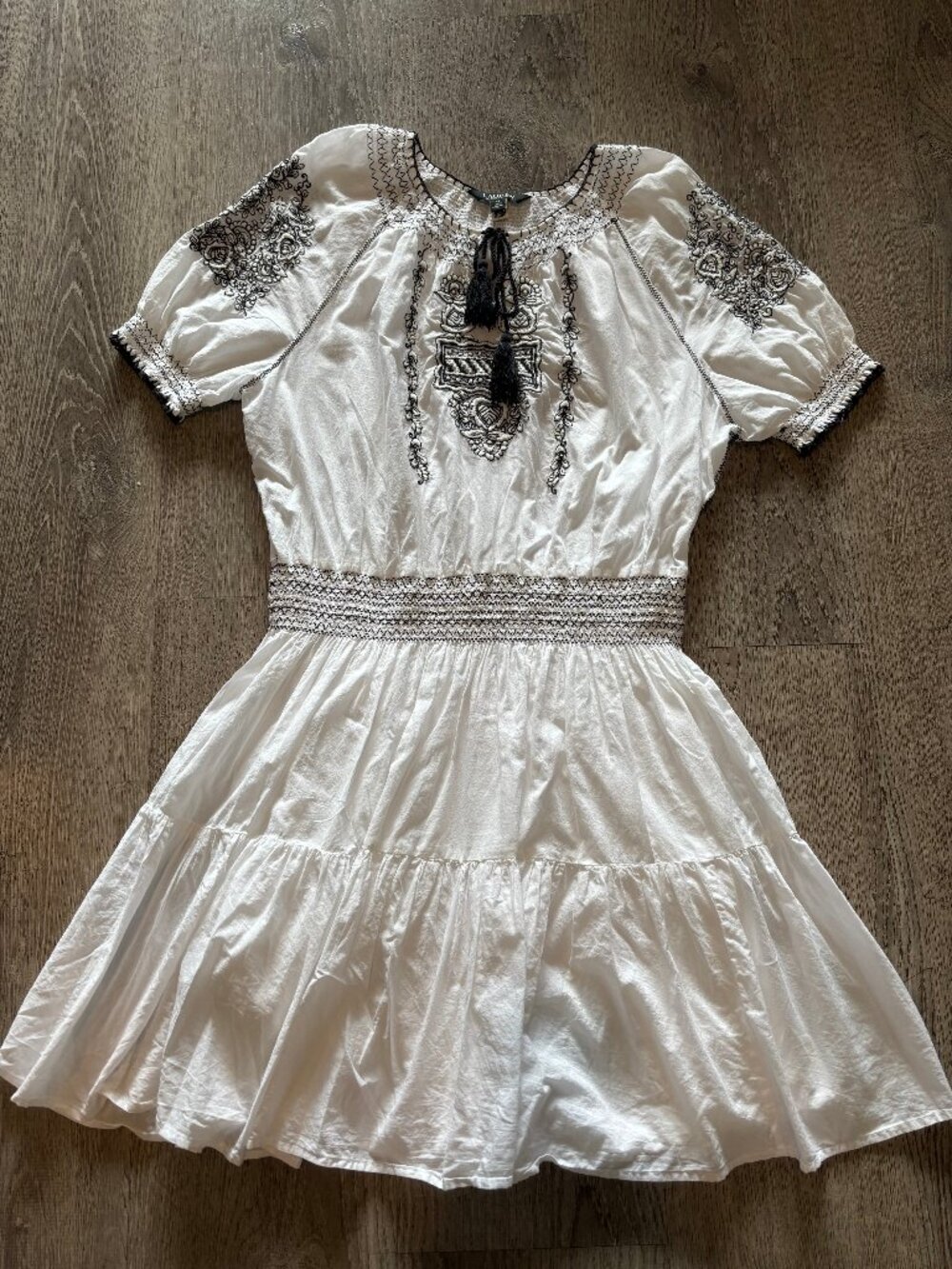 Ralph Lauren White embroidered dress　